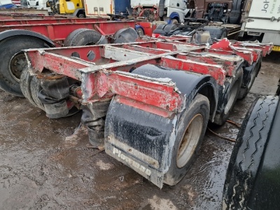 Triaxle BPW Twin Wheel Axles, Drum Brakes Trailer Chassis Section