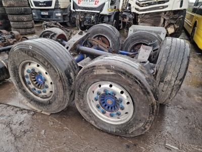 3 x SAF Disc Brake Axles, Alloy Wheels (1 Missing)