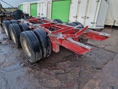 Triaxle BPW Twin Wheel Axles, Drum Brakes Trailer Chassis Section