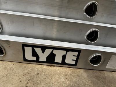 New & Unused Lyte 10 Tread Triple Extension Ladders and Stabiliser Bar 6.85 Max  - 2