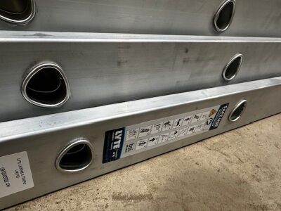New & Unused Lyte 12 Tread Triple Extension Ladders and Stabiliser Bar 8.46 Max  - 4
