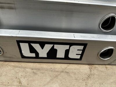 New & Unused Lyte 14 Tread Triple Extension Ladders and Stabiliser Bar 9.6 Max  - 2