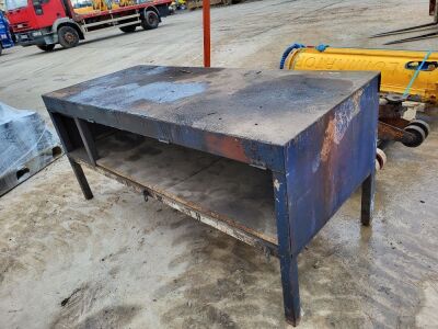 3ft x 7ft Steel Work Bench & Under Shelf - 2