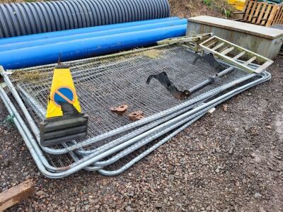 Truckman Top, Car Ramps, Steel Stillage & Quantity of Fence Panels + Cones