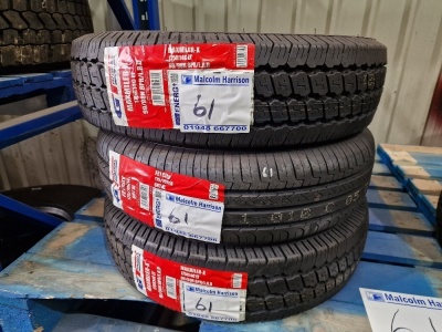 3x Unused Tyres; 2x GT Radial 175 R14, 1x GT Radial 175/70 R14