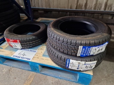 3x Unused Tyres; 1x GT Radial 145/70 R13, 1x Falken 155/70 R13, 1x Compass 155/70 R13