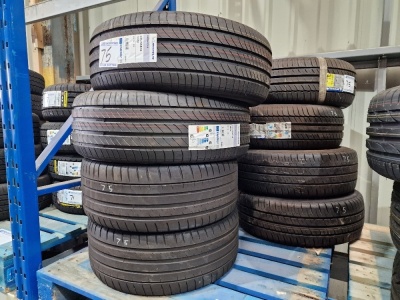 8x Unused & Used Michelin Tyres; 2x Used 225/40 ZR18, 1x Used 225/65 R16, 2x Unused 225/55 R16, 1x Unused 225/65 R16, 2x Unused 225/55 R18