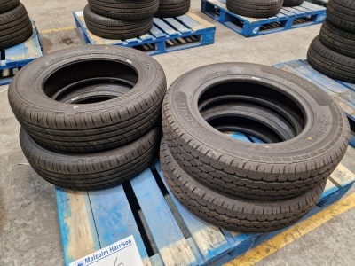 4x Unused Churchill Tyres; 2x 185/75 R16, 2x 185/65 R15