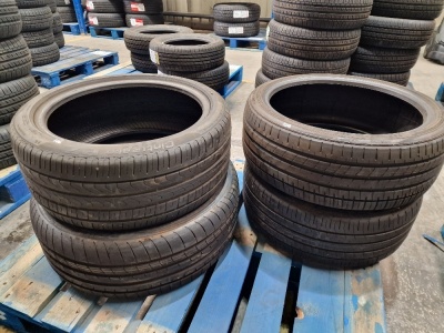 4x Used Tyres; 1x Falken 225/40 R18, 1x Falken 225/40 RF19, 1x Pirelli 245/40 R18, 1x Goodyear 245/45 R19