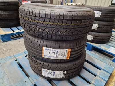 3x Unused Tyres; 1x Bridgestone 215/65 R16, 1x Trazano 215/55 R17, 1x Continental 215/65 R16