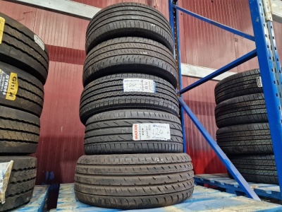 5x Unused & Used, Tyres; 1x Used Pirelli 235/45 R18, 1x Unused Maxxis 235/45 ZR17, 1x Unused Falken 235/65 R16, 1x Unused Triangle 235/55 R18, 1x Unused Toyo 235/55 ZR19