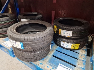 4x Unused Tyres; 2x Pirelli 205/45 R17, 1x Churchill 205/45 ZRF17, 1x Sumitomo 205/50 ZR17