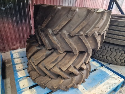 3x Unused Tyres, 1x BKT 6.00-16, 1x BKT 11.0/65, 1x MRL 26x12-12