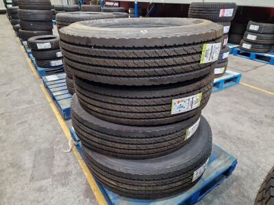 4x Unused Ornate 295/80 R22.S Steer Tyres