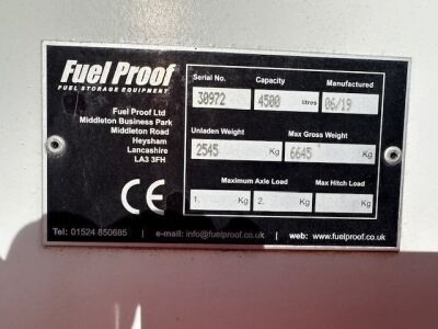 2019 Fuel Proof 4500ltr Towable Fuel Bowser - 6