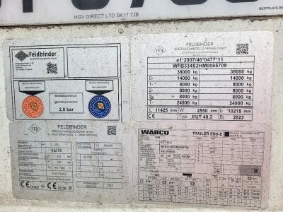 2022 Feldbinder 40³ Triaxle 2 Pot Powder Tank Trailer - 11
