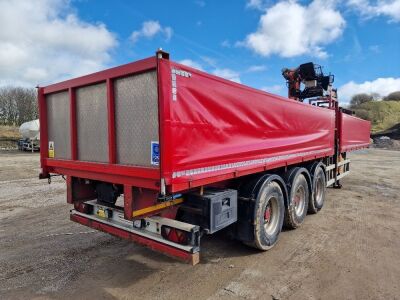 2015 Montracon Triaxle Centre Mounted Brick Crane Trailer - 4