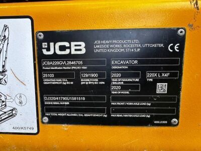 2020 JCB 220X L Excavator - 11