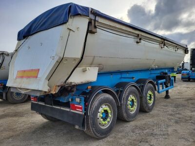 2002 Stas Triaxle Half Piped Aluminium Tipping Trailer - 4