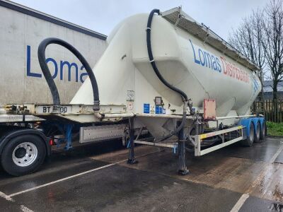 2008 Feldbinder Triaxle 50³ 3 Pot Powder Tank Trailer