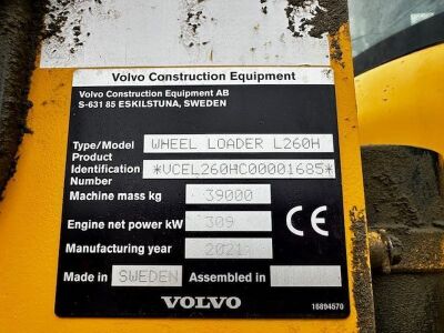 2021 Volvo L260H Loading Shovel - 5