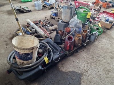 Oil Drainer, Jugs, Lubricants & Pump etc