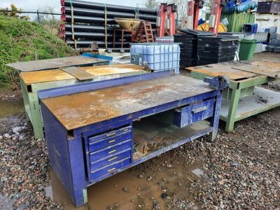 4x Steel Work Benches