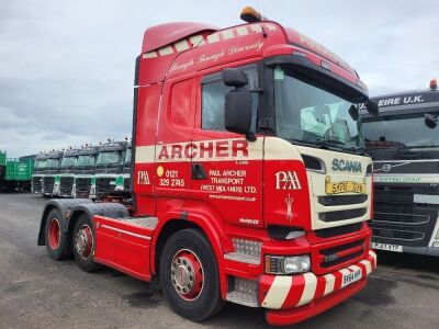 2014 Scania R520 V8 Euro 6 6x2 Midlift Tractor Unit