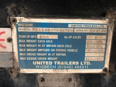 2000 United Triaxle Alloy Body Aggregate Tipping Trailer - 16