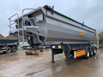 2017 Fruehauf Tri Axle Alloy Half Pipe Tipping Trailer