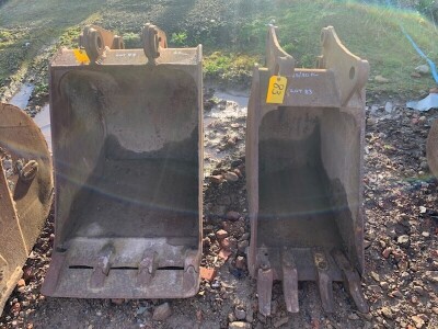 2 x 45/50mm Pins Digging Buckets, 18"& 2ft