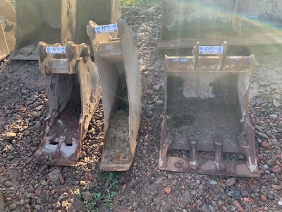 3 x 3CX 45mm Pin Buckets, 2ft, 9" & 12" Digging