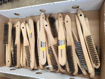 24 x Wood Handled Wire Brushes