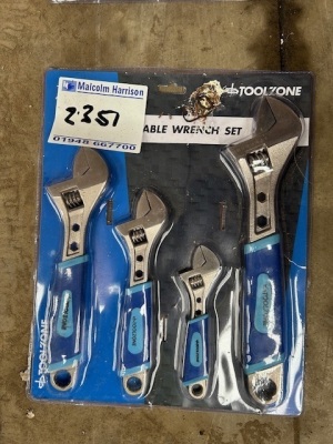 4pc Adjustable Spanner Set