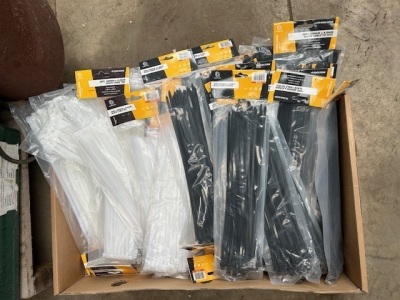 Qty of Black, White Cable Ties