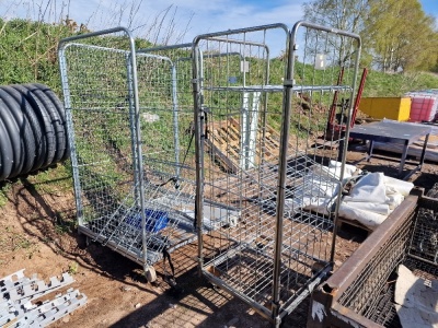 Steel Stillage, 2 x Delivery Cages & Steel Frame on Castors - 4