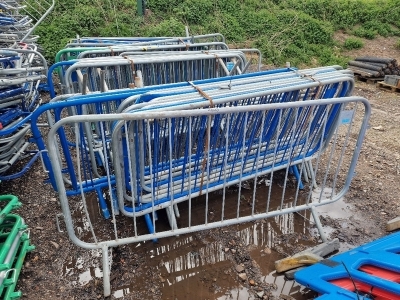 Qty of Steel Crowd Control Barriers 