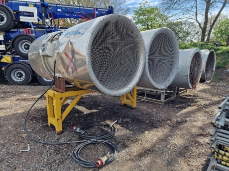 4x3 Phase Extraction Fans Mounted on 3 Stands