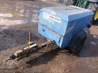 1997 Ingersoll Rand P130 WDG Single Axle Drawbar 2 Tool Compressor