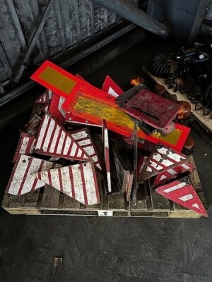Pallet of Warning Triangles & Beacons