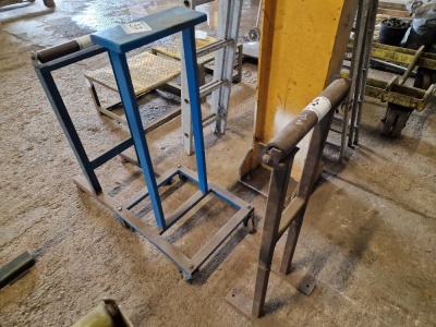 2 x Steel Roller Stands & Mobile Stand