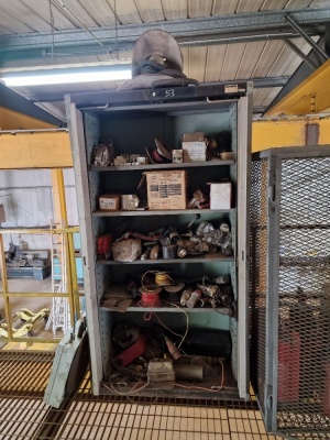 Steel Cabinet & Contents of Electrical Misc Equipment & Resin