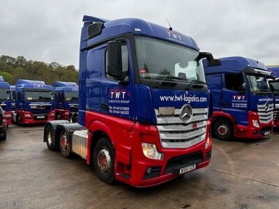 2015 Mercedes Actros 2545 Streamspace 6x2 Midlift Tractor Unit