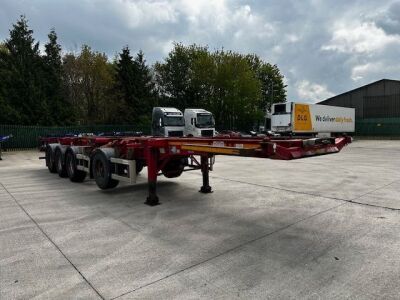 2015 Dennison 4 Axle 40ft Splitter Skeletal Trailer