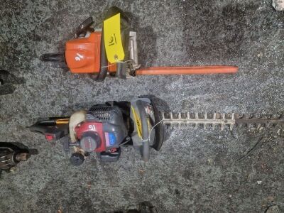 Kawasaki KHT600D Petrol Hedge Cutter & Stihl Ms170 Petrol Chain Saw