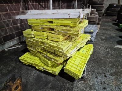 Qty Plastic Pallet Sides & Steel Posts