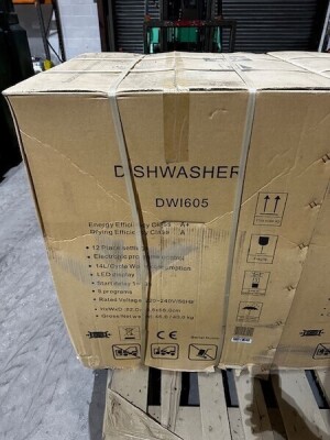 Unused DWi 605 Dishwasher, 60cm Wide, 12 place Settings – 240v - 2