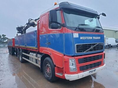 2008 Volvo FH 440 6x2 Rear Lift Drawbar Dropside Brickcrane Rigid - 2