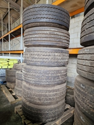 6 x Super Single Steel Wheels & Tyres