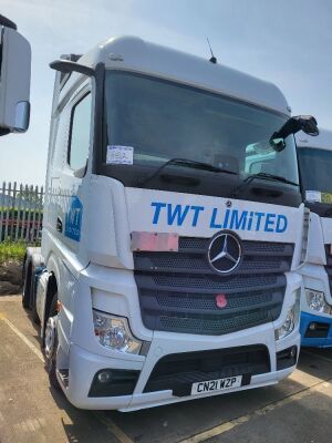 2021 Mercedes Actros 2545 Streamspace 6x2 Midlift Tractor Unit